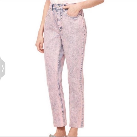 Rebecca Taylor La Vie Ines Pink Acid Wash Straight Leg Jeans. NWT - Picture 14 of 14